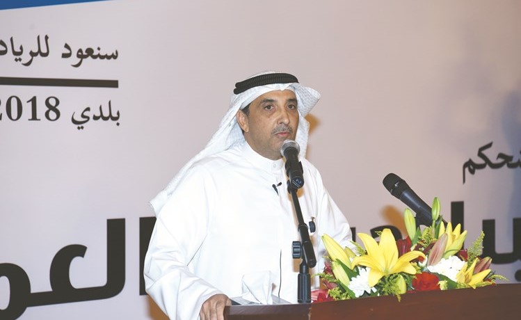 نبيل العمر متحدثا خلال افتتاح مقره الانتخابي	(أحمد علي) ﻿
