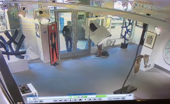 بالفيديو.. يسافر آلاف الأميال لإتلاف لوحة سعرها 3 ملايين دولار