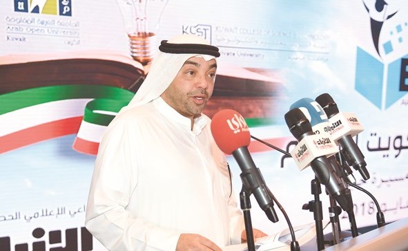 المدير العام لشركة نوف إكسبو يوسف خالد المرزوق متحدثا ﻿