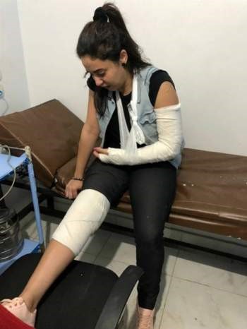 بالصور.. فنانة مصرية تنجو من الموت بأعجوبة..بالصور