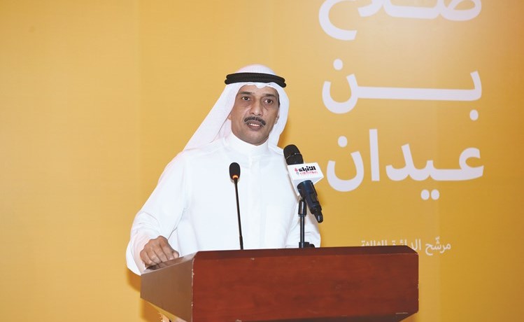 صلاح بن عيدان متحدثا خلال افتتاح مقره الانتخابي ﻿