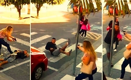 بالفيديو.. أم تُعاجل لصاً بمسدس وتطلق عليه 3 رصاصات وسط ذهول الجميع!