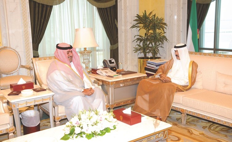 سمو نائب الامير مستقبلا الشيخ ثامر العلي ﻿