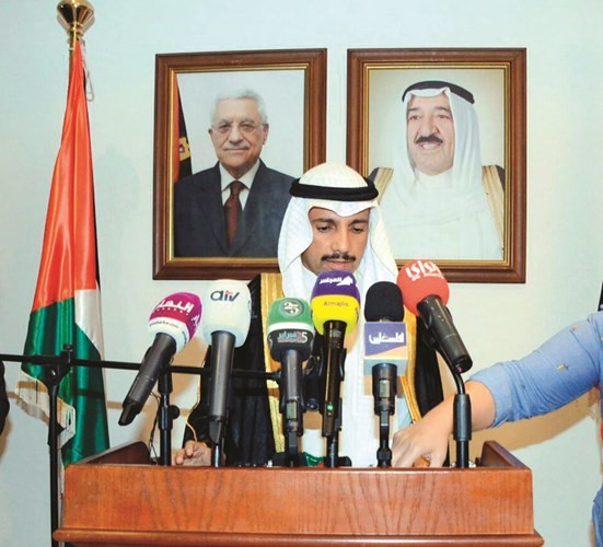الرئيس مرزوق الغانم متحدثا خلال اللقاء ﻿