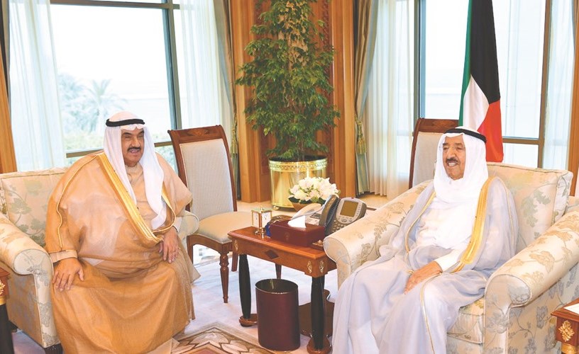 صاحب السمو الأمير الشيخ صباح الأحمد مستقبلا سمو الشيخ ناصر المحمد ﻿