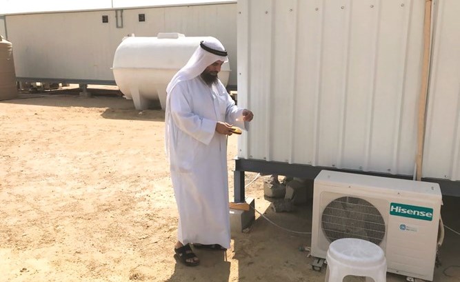 جانب من عملية تقدير المساحة المستغلة﻿