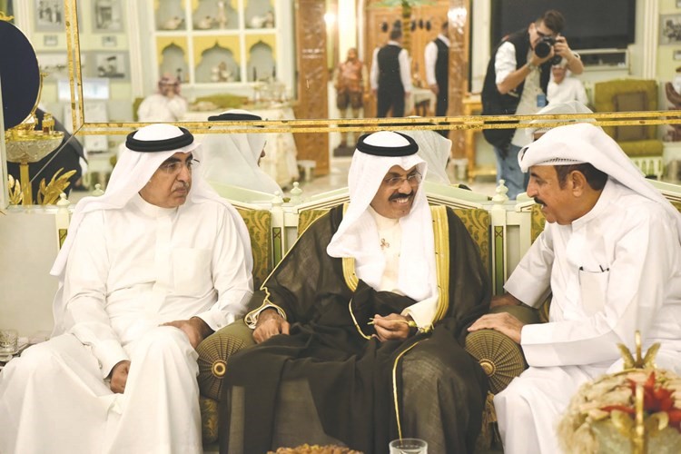 الشيخ أحمد النواف وعبدالعزيز الحساوي وجاسم الخشتي﻿