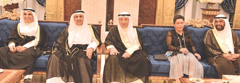 السفراء ناصر الصبيح وريم الخالد وناصر الهين وسامي الحمد﻿