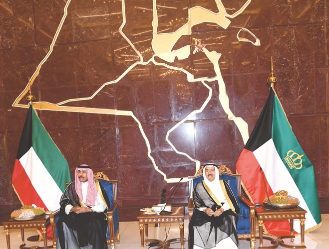 صاحب السمو الأمير الشيخ صباح الأحمد وسمو ولي العهد الشيخ نواف الأحمد﻿