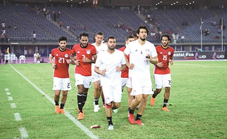 لاعبو المنتخب المصري يواصلون الاستعداد لمواجهة كولومبيا ﻿