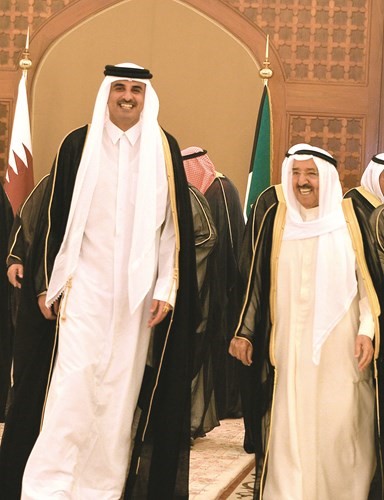 صاحب السمو الأمير مع صاحب السمو أمير قطر﻿