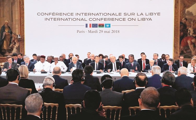 جانب من مؤتمر باريس الدولي أمس 	(رويترز)﻿