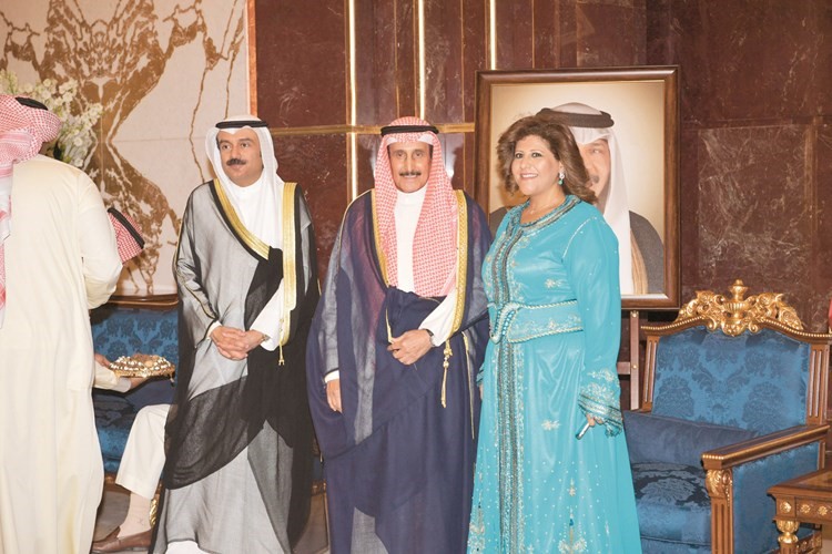 الشيخ د.إبراهيم الدعيج والشيخة جواهر الدعيج والسفير أيهم العمر ﻿