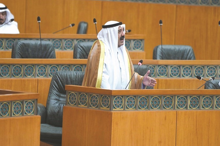 الشيخ ناصر صباح الأحمد متحدثا﻿