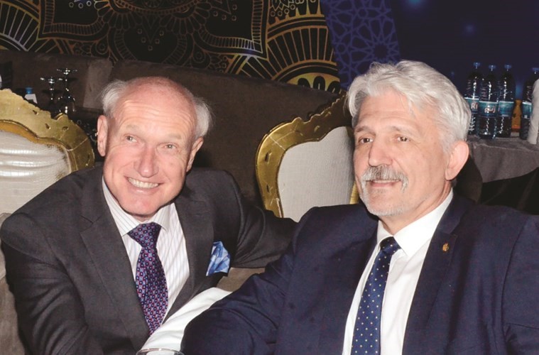السفير الأوكراني د.فلاديمير تولكاش مع سفير هولندا﻿