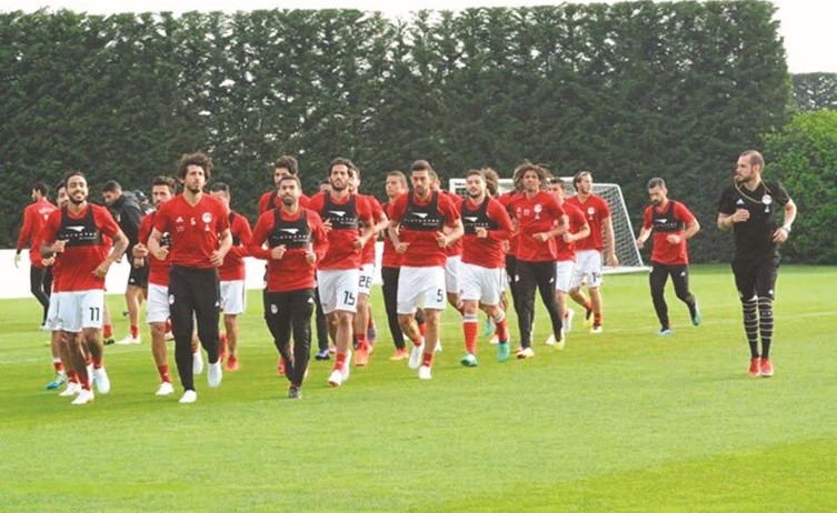 جانب من تدريبات المنتخب المصري﻿