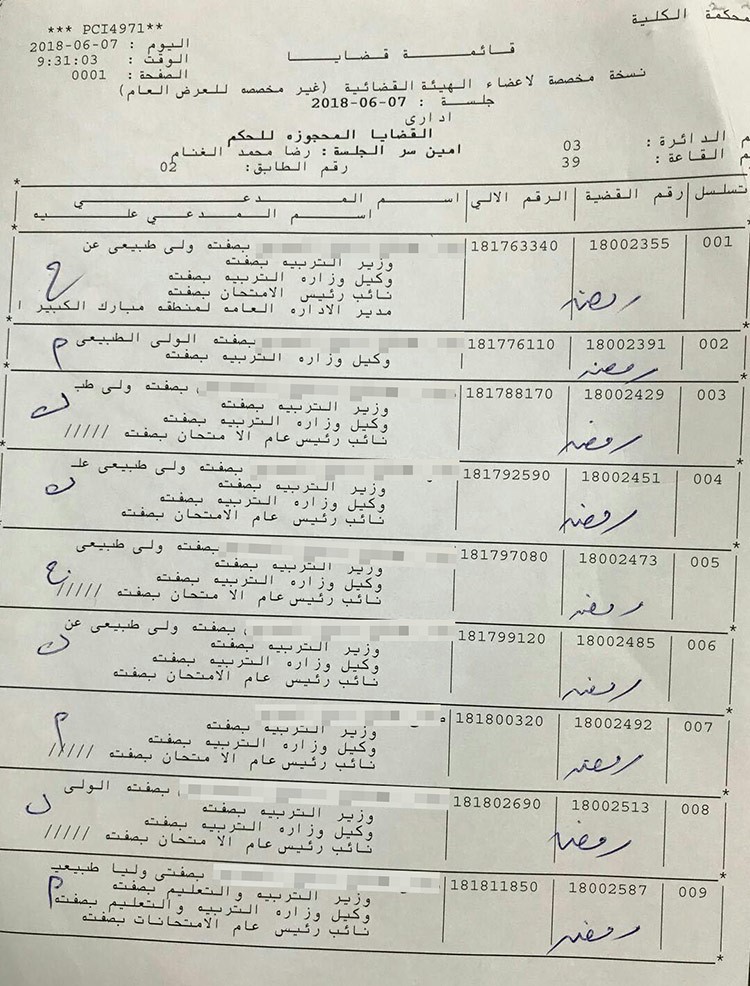 «الإدارية» ترفض 9 دعاوى جديدة للطلبة الغشاشين.. وتحجز 31 أخرى للحكم الخميس