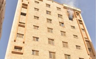 البناية التي وقع بها الحريق﻿