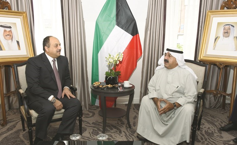  وخلال استقباله وزير الدولة لشؤون الدفاع القطري د.خالد العطية ﻿