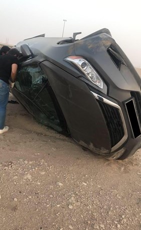 المركبة وقد تعرضت لتلفيات جسيمة﻿