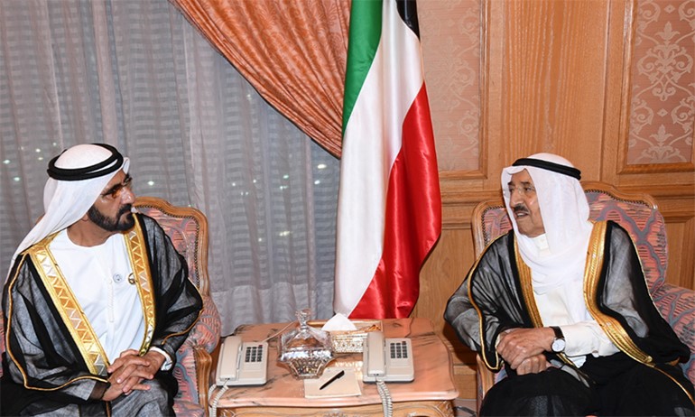 سمو أمير البلاد يستقبل نائب رئيس دولة الإمارات العربية المتحدة