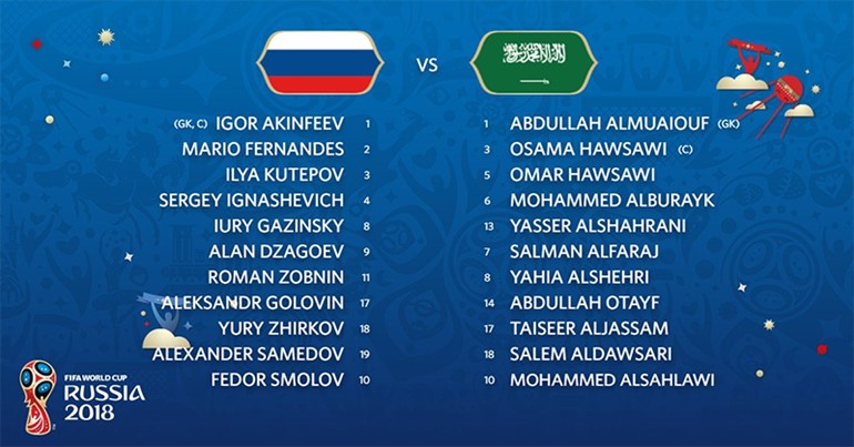 "الدب الروسي" يقسو على "الصقور الخضر" ويسقطهم بخماسية نظيفة في افتتاح "كأس العالم 2018"