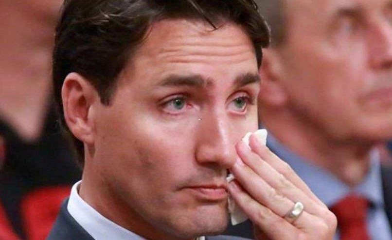 بالفيديو.. وجه رئيس وزراء كندا يتغير تماما بسقوط حاجبه الاصطناعي