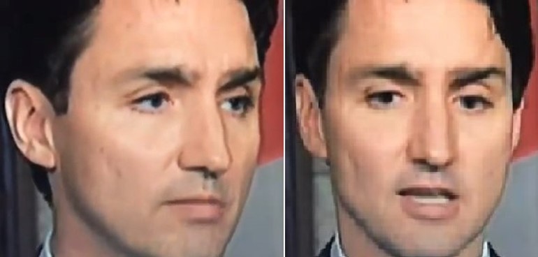 بالفيديو.. وجه رئيس وزراء كندا يتغير تماما بسقوط حاجبه الاصطناعي