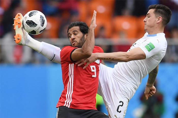 نهاية مباراة مصر وأورغواي بفوز الأخير بهدف دون رد