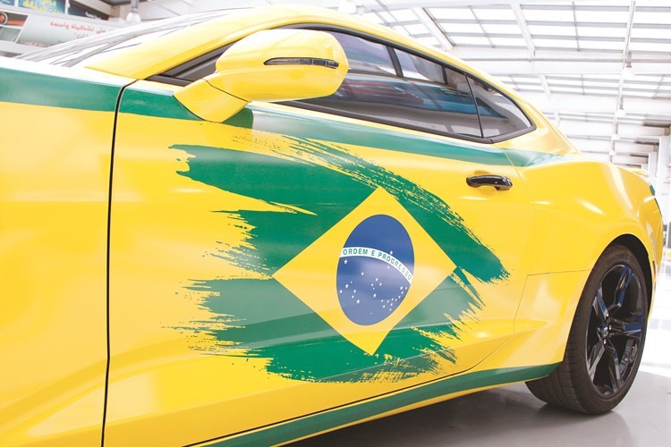 «شفروليه» تشجع البرازيل خلال كأس العالم