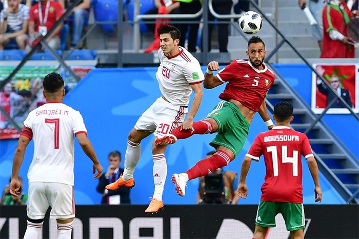 نهاية مباراة المغرب وإيران بفوز الأخير بهدف دون رد