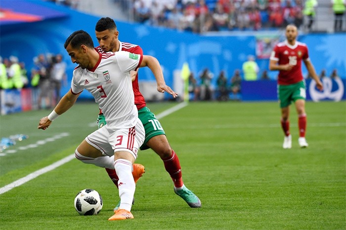 نهاية مباراة المغرب وإيران بفوز الأخير بهدف دون رد