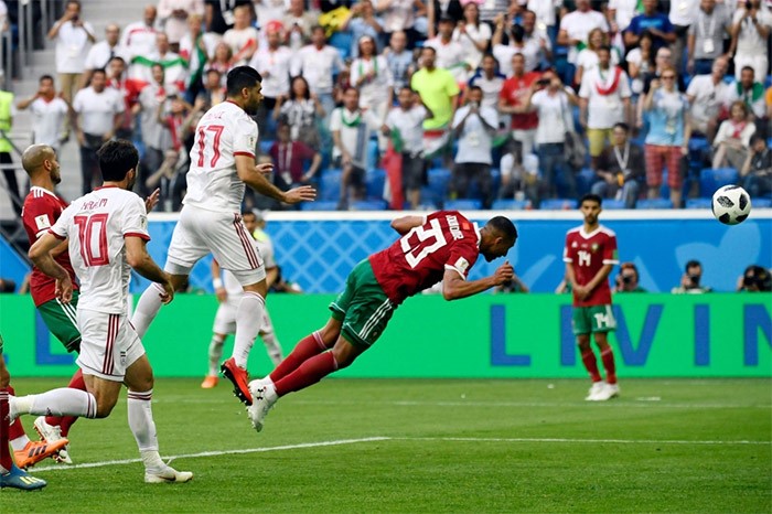 نهاية مباراة المغرب وإيران بفوز الأخير بهدف دون رد