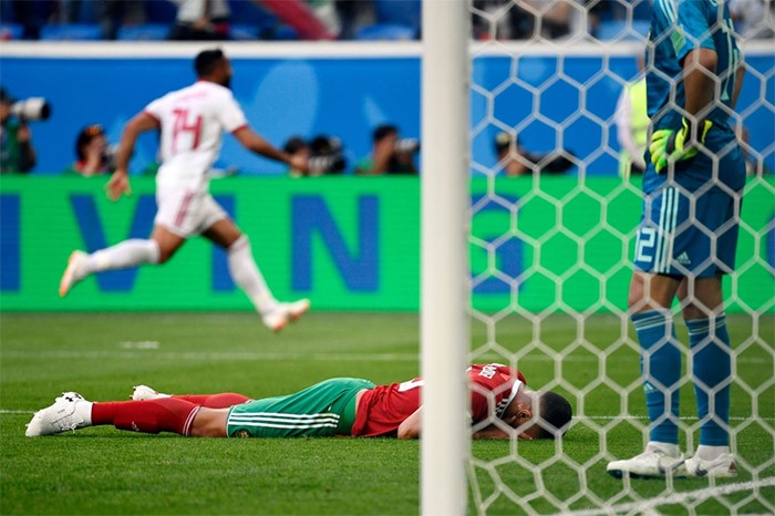 نهاية مباراة المغرب وإيران بفوز الأخير بهدف دون رد