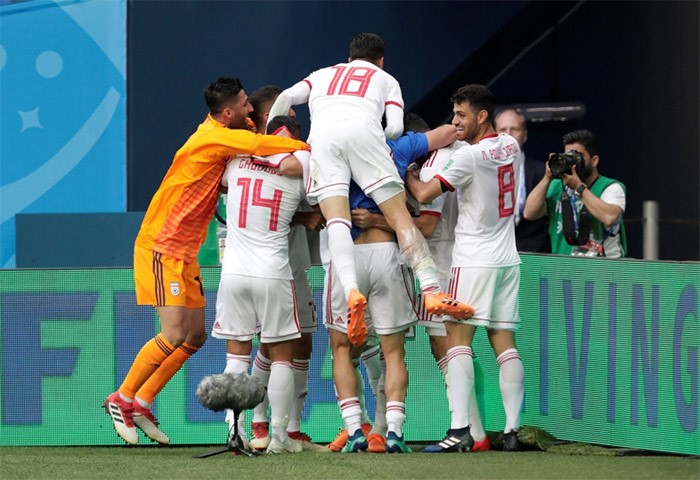 نهاية مباراة المغرب وإيران بفوز الأخير بهدف دون رد