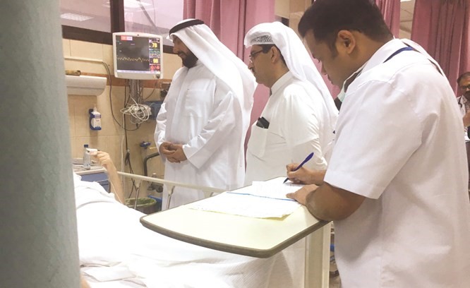  ومتفقدا الخدمات الطبية المقدمة للمواطن﻿