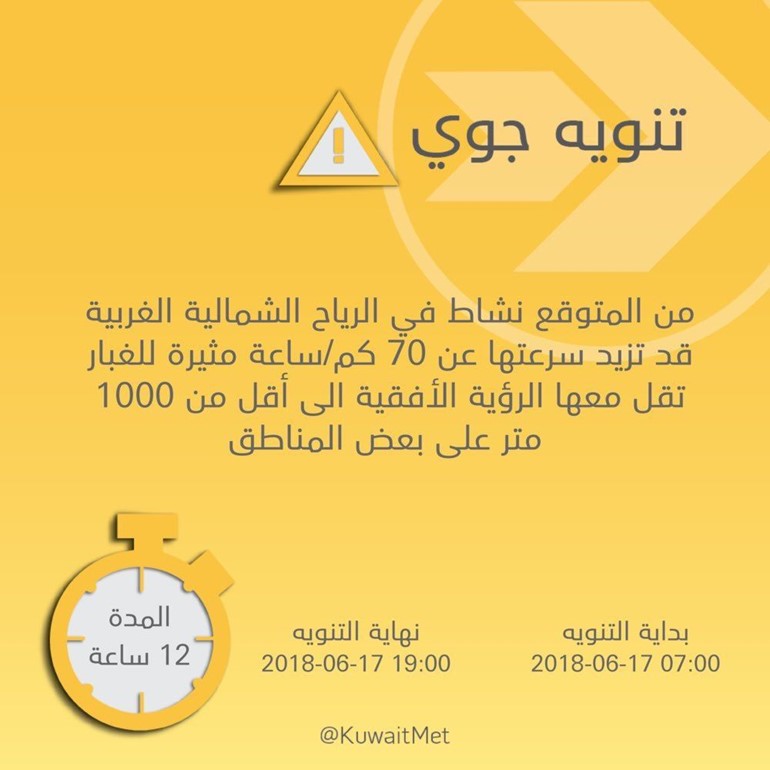 "الأرصاد" تدعو لتوخي الحذر بسبب سوء الأحوال الجوية