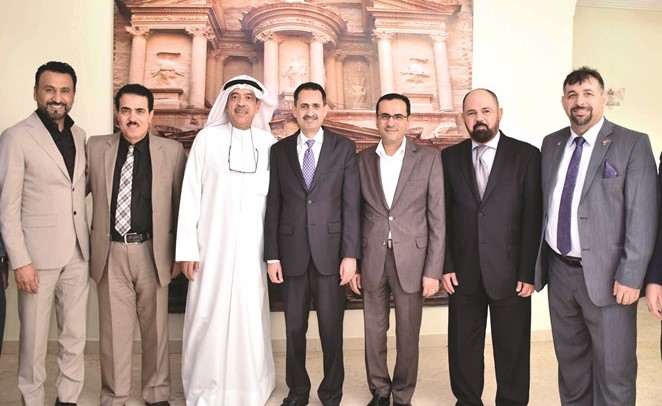 السفير صقر ابوشتال وشاكر العموش وسعيد الخالدي وعبدالله بني ياسين ونبيل العبدالله وأحمد المجلي﻿