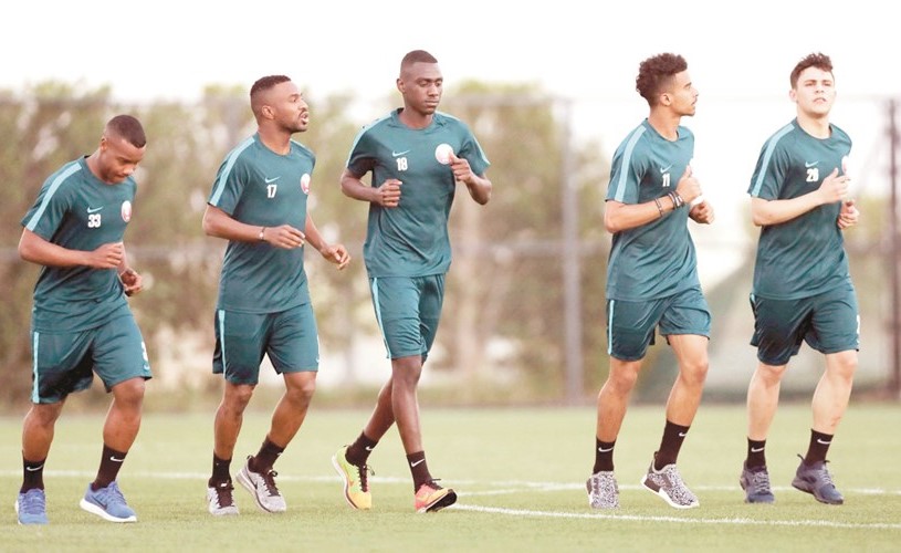 لاعبو منتخب قطر خلال المعسكر الأوروبي في النمسا﻿