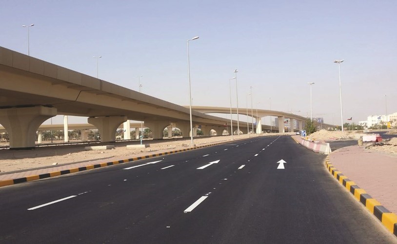 جانب من الطريق المزمع افتتاحه فجر اليوم ﻿