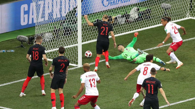 كرواتيا تقهر صمود الدنمارك بالفوز عليها 3-2 بضربات الترجيح بعد انتهاء الوقتين الاصلي والاضافي بالتعادل