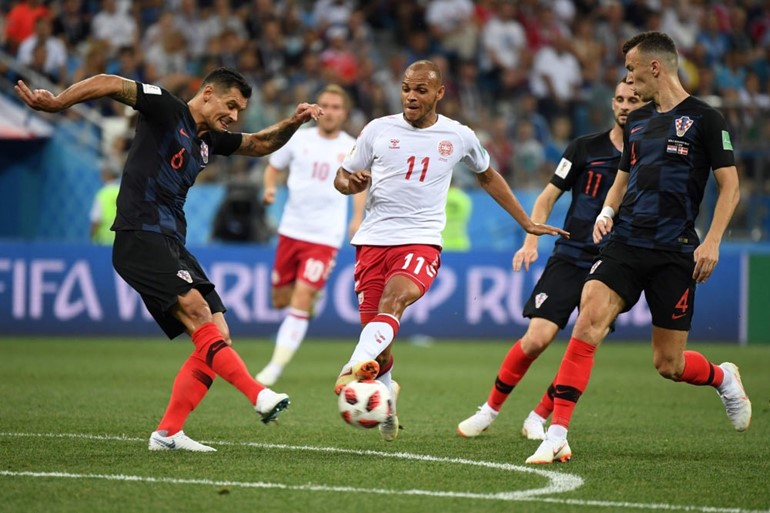 كرواتيا تقهر صمود الدنمارك بالفوز عليها 3-2 بضربات الترجيح بعد انتهاء الوقتين الاصلي والاضافي بالتعادل
