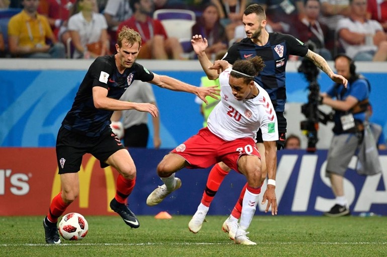 كرواتيا تقهر صمود الدنمارك بالفوز عليها 3-2 بضربات الترجيح بعد انتهاء الوقتين الاصلي والاضافي بالتعادل