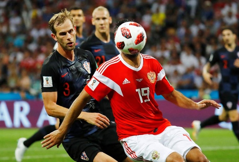 كرواتيا تقصي روسيا بركلات الترجيح 4-3 بعد انتهاء الوقتين الاصلي والاضافي 2-2 ويضرب موعدا مع انجلترا بنصف النهائي