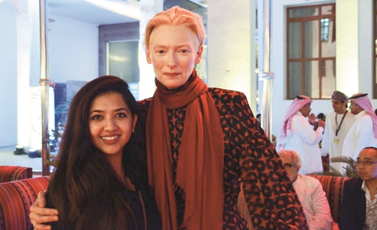 مع الكاتبة والممثلة Tilda Swinton-i-D﻿