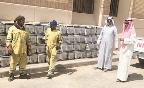الخمور المحلية قبل اتلافها﻿