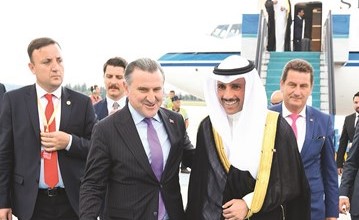 ممثل صاحب السمو الأمير رئيس مجلس الأمة مرزوق الغانم لدى وصوله تركيا﻿