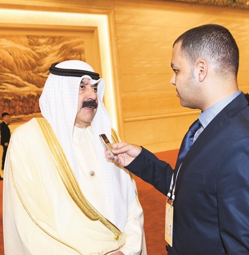  ﻿خالد الجارالله متحدثا على هامش أعمال المنتدى﻿