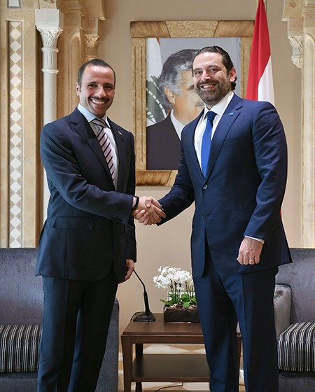 رئيس مجلس الأمة الكويتي يجتمع إلى رئيس الوزراء اللبناني المكلف