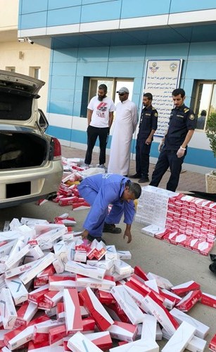 كروز السجائر التي ضبطت في مركبة الخليجي ﻿
